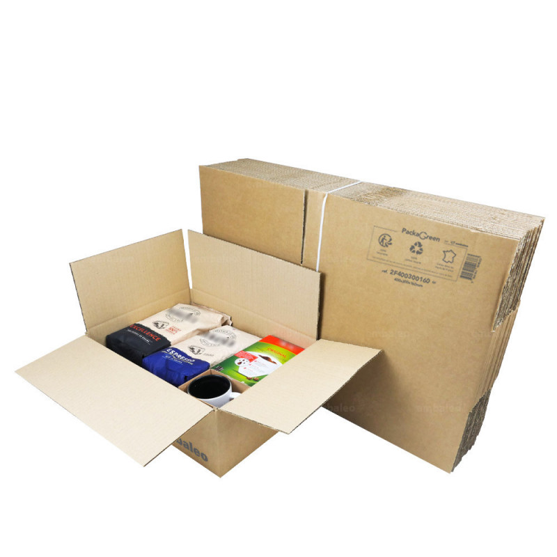 Caisse Carton Simple Cannelure de 40 à 50 cm - Carton simple cannelure