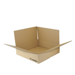 Single wall cardboard box 40 x 40 x 10 cm